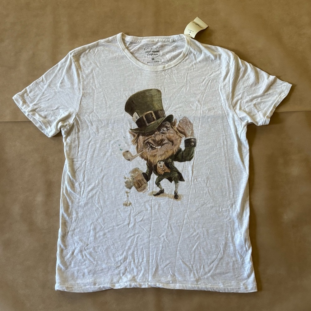 Lucky Brand Men's leprechaun Tee Medium NEW WITH TAGS